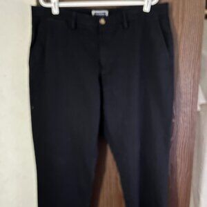 CLUB ROOM Dress Pants Mens 38x28 Black Flat Front Slacks Rise 13